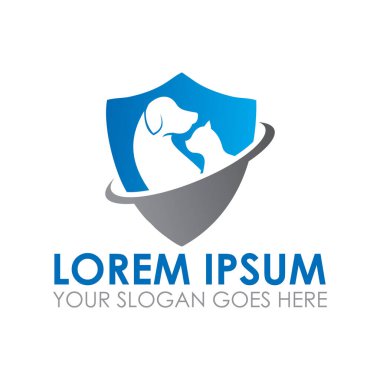 Hayvan bakımı vektörü, veteriner logosu