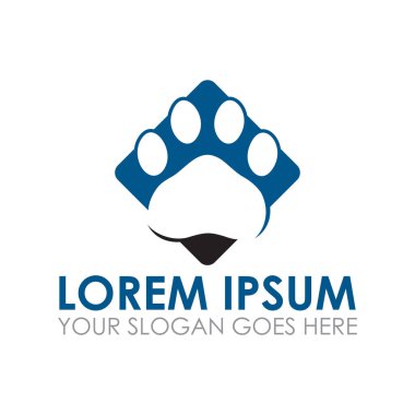 Hayvan bakımı vektörü, veteriner logosu