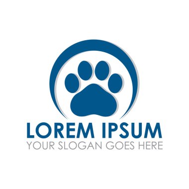 Hayvan bakımı vektörü, veteriner logosu