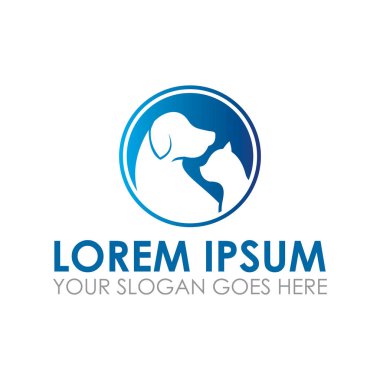 Hayvan bakımı vektörü, veteriner logosu
