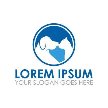 Hayvan bakımı vektörü, veteriner logosu