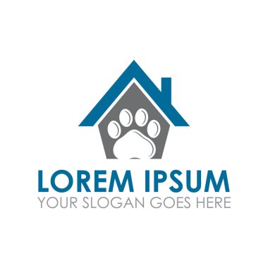 Evcil hayvan evi vektörü, veteriner logosu