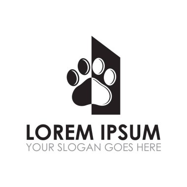 Evcil hayvan evi vektörü, veteriner logosu