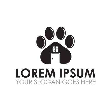 Evcil hayvan evi vektörü, veteriner logosu