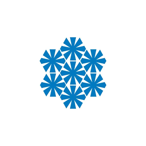 Vetor Neve Logotipo Inverno Abstrato — Vetor de Stock