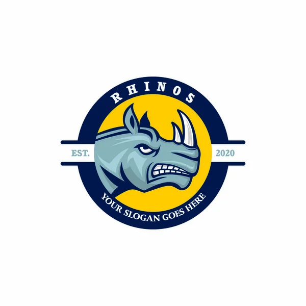 Rhino Logo Beast Logo Vector — Vector de stock