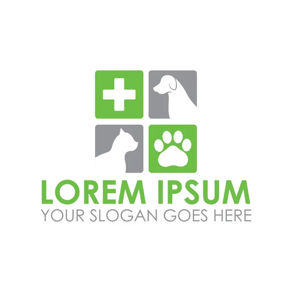 Hayvan bakımı vektörü, veteriner logosu