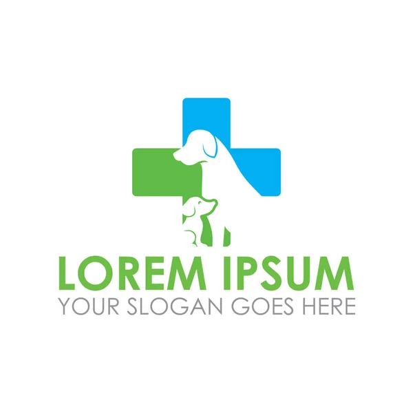 Hayvan bakımı vektörü, veteriner logosu