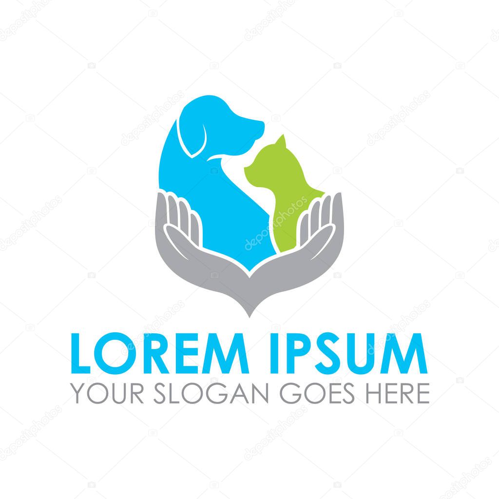 Pet care vector , veterinary logo