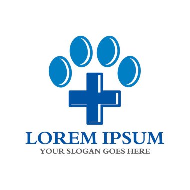 Hayvan bakım logosu, veteriner logosu.