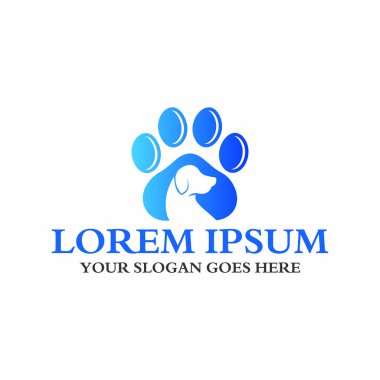 Hayvan bakım logosu, veteriner logosu.