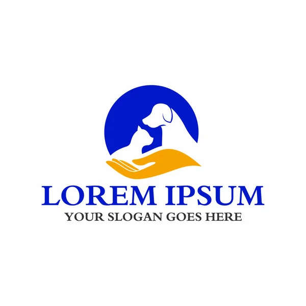 Hayvan bakım logosu, veteriner logosu.