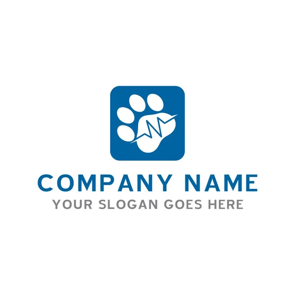Logotipo Del Cuidado Mascotas Logotipo Veterinario — Vector de stock