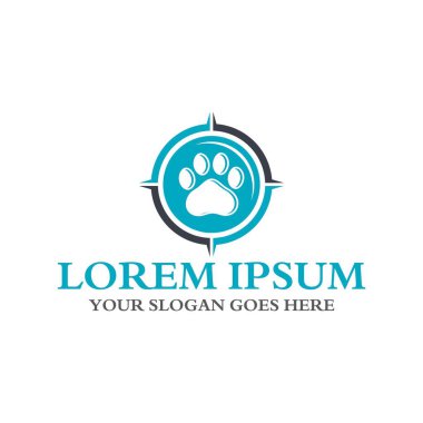 Evcil hayvan bakım logosu, veteriner logosu