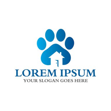 Veteriner logosu, evcil hayvan bakım logosu