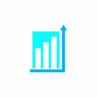 Finansal logo, iş logosunu okla yükselt