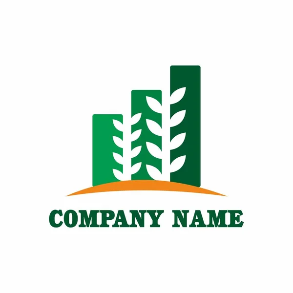 Logo Grafico Crescita Logo Finanziario — Vettoriale Stock