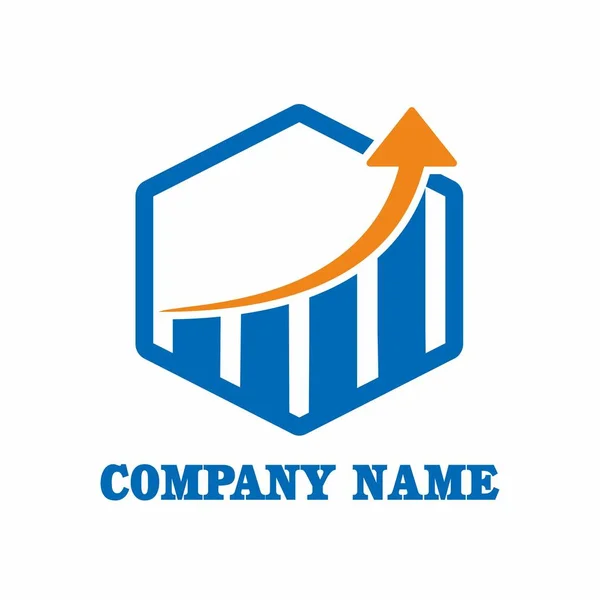 Logo Finanziario Vettore Del Logo Grafico — Vettoriale Stock