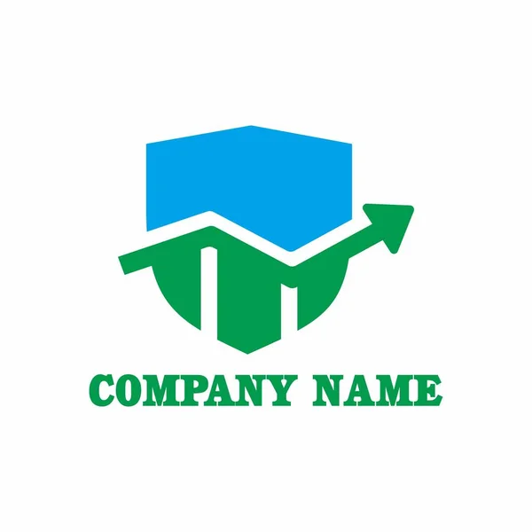 Logo Finanza Scudo Logo Finanziario — Vettoriale Stock