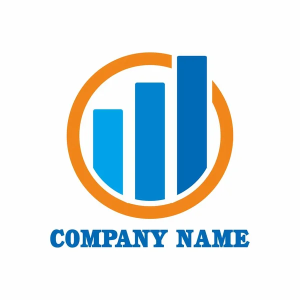 Financial Logo Graph Logo Vector — Stockvektor