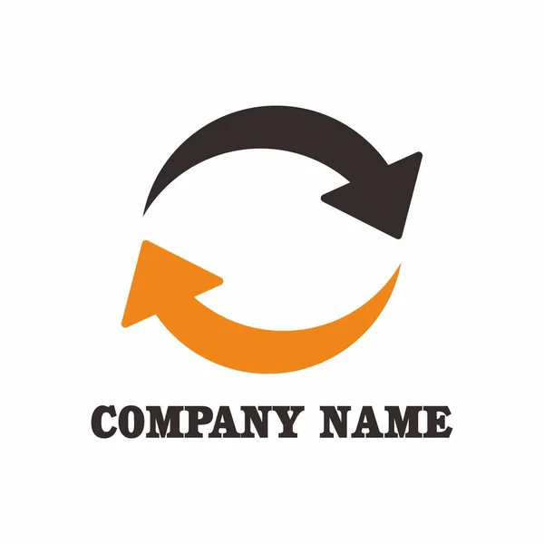 Scambio Finanza Logo Aggiornare Logo — Vettoriale Stock