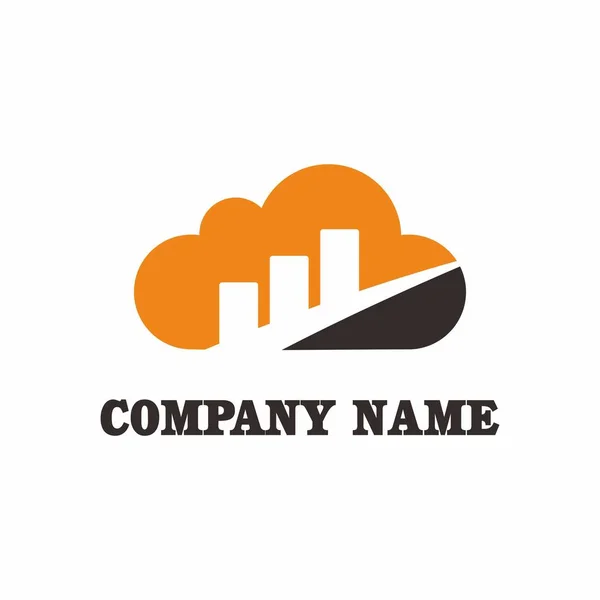 Logo Finanza Cloud Logo Finanziario — Vettoriale Stock