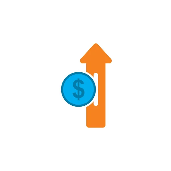 Aumentar Logotipo Financeiro Logotipo Financiamento Progresso — Vetor de Stock