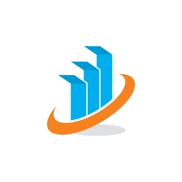 Finanční Logo Logo Růstového Grafu — Stockový vektor