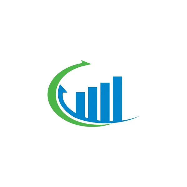 Financieel Logo Groeifinancieringslogo — Stockvector
