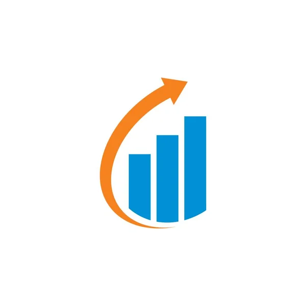 Logo Financier Logo Financement Croissance — Image vectorielle