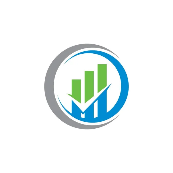 Graphique Abstrait Vecteur Logo Finance — Image vectorielle