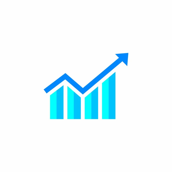 Progress Chart Vector Pénzügyi Logó — Stock Vector