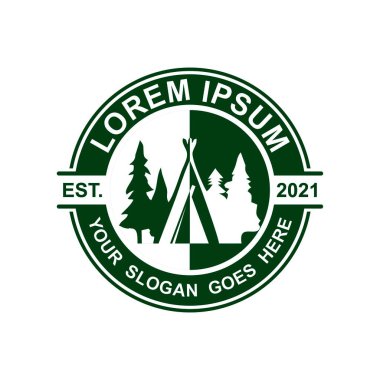 Kamp Logosu, Macera Logosu Vektörü