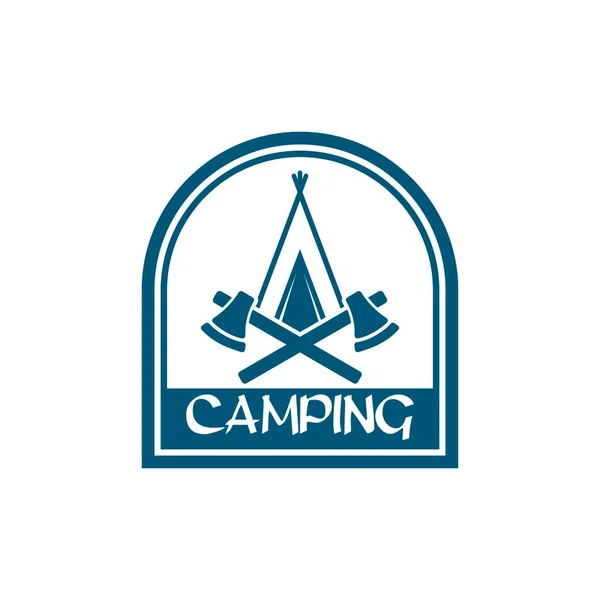 Logo Camping Vector Logo Aventura — Vector de stock