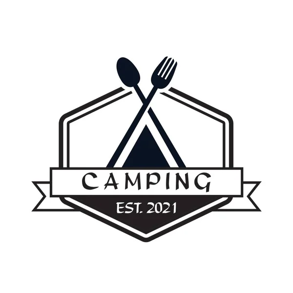 Camp Logo Outdoor Logo Vector — Stockvektor
