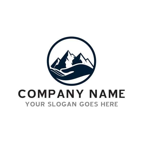 Logotipo Montanha Vetor Logotipo Expedição — Vetor de Stock