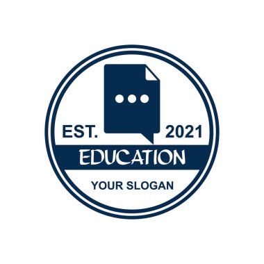 Eğitim logosu, üniversite logo vektörü