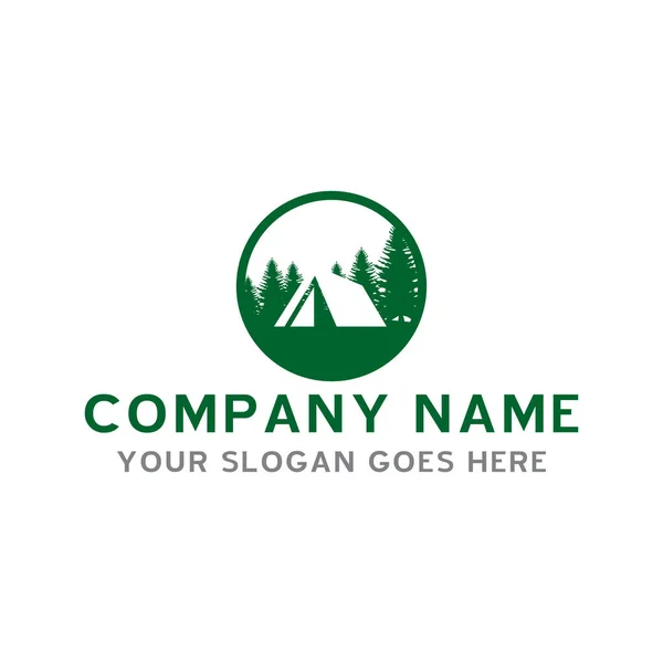 Camping Logo Adventure Logo Vector — Vetor de Stock