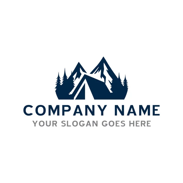 Logo Camping Logo Aventure Vectoriel — Image vectorielle
