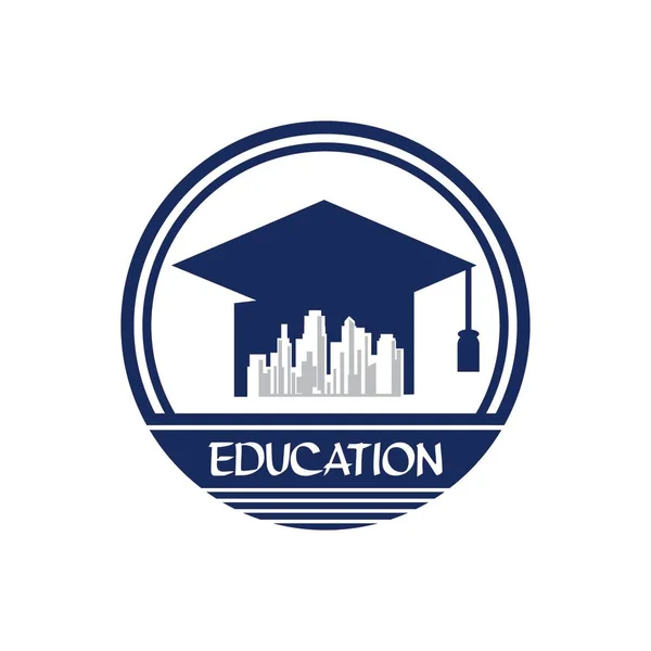 Logo Della Costruzione Dell Istruzione Logo Dell Istruzione — Vettoriale Stock