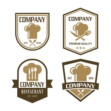 Restoran Vektörü seti, Gıda Logosu