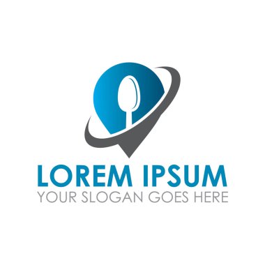 Şef nokta vektörü, restoran logosu