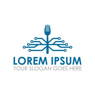 Çatal Dijital Vektör, Gıda Logosu