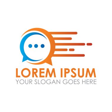 Sohbet dağıtım vektörü, hızlı dağıtım logosu
