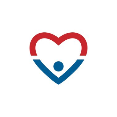 Kalp bakım logosu, sağlıklı bakım logosu