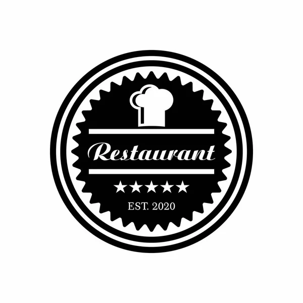 Vector Del Chef Vector Del Logotipo Del Restaurante — Archivo Imágenes Vectoriales
