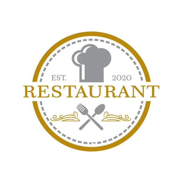 Vector Del Chef Vector Del Logotipo Del Restaurante — Archivo Imágenes Vectoriales