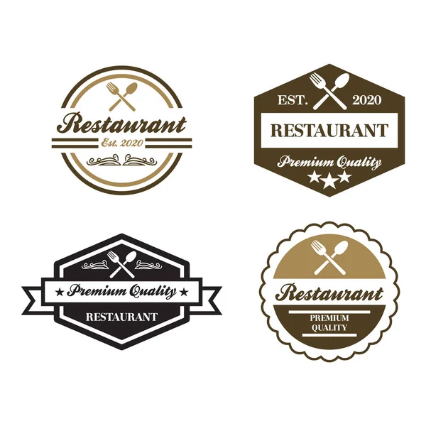 Набор Вектор Кухни Набор Логотипа Ресторана — стоковый вектор