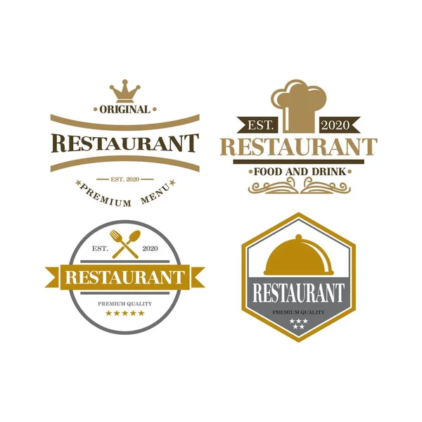 Logo Del Restaurante Vector Logotipo Alimentos — Archivo Imágenes Vectoriales