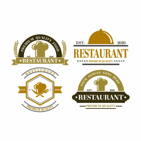 Logo Del Restaurante Vector Logotipo Alimentos — Archivo Imágenes Vectoriales
